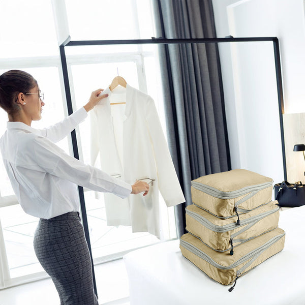 Travel compression packing cubes – ultralight, expandable, for luggage organization