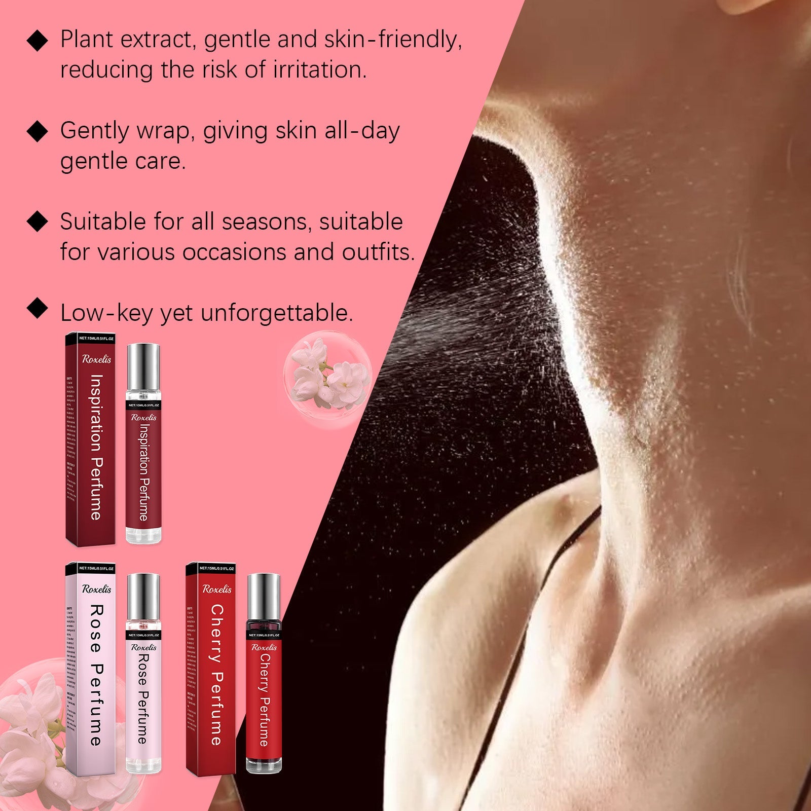 Inspiration Rouge Perfume Series Fresh Light Fragrance Flower Fruit Wood Charm Stay Fragrance Dating Atmosphere Perfume