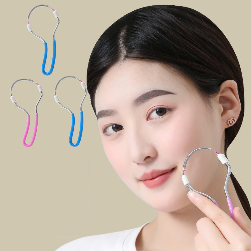 Facial hair removal device with twisted hair removal device lip hair removal device facial hair removal device