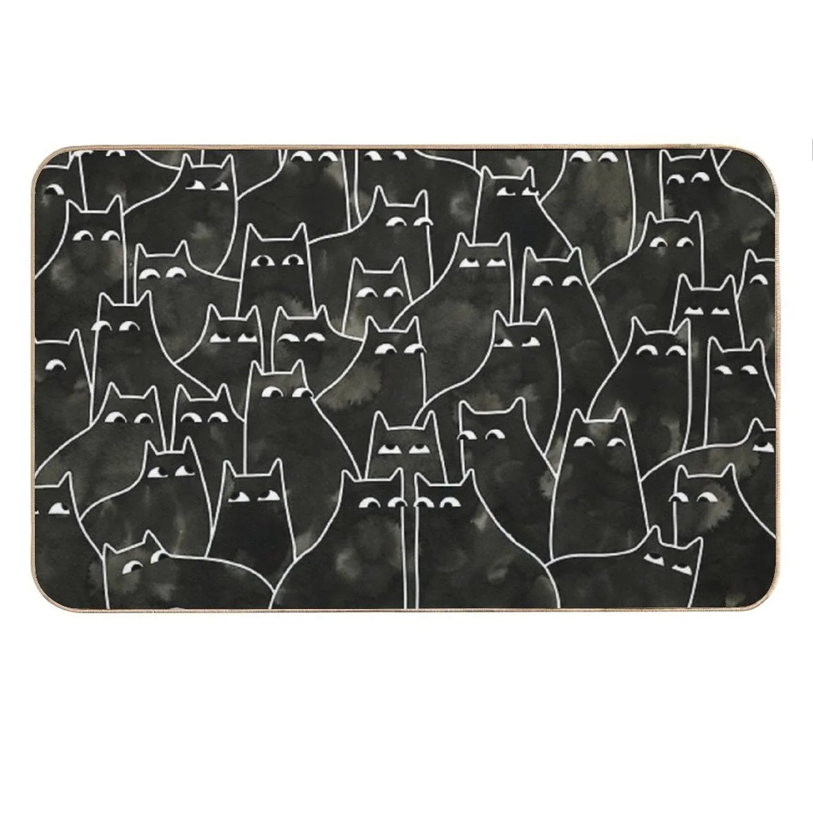 Suspicious Cats Bath Mat