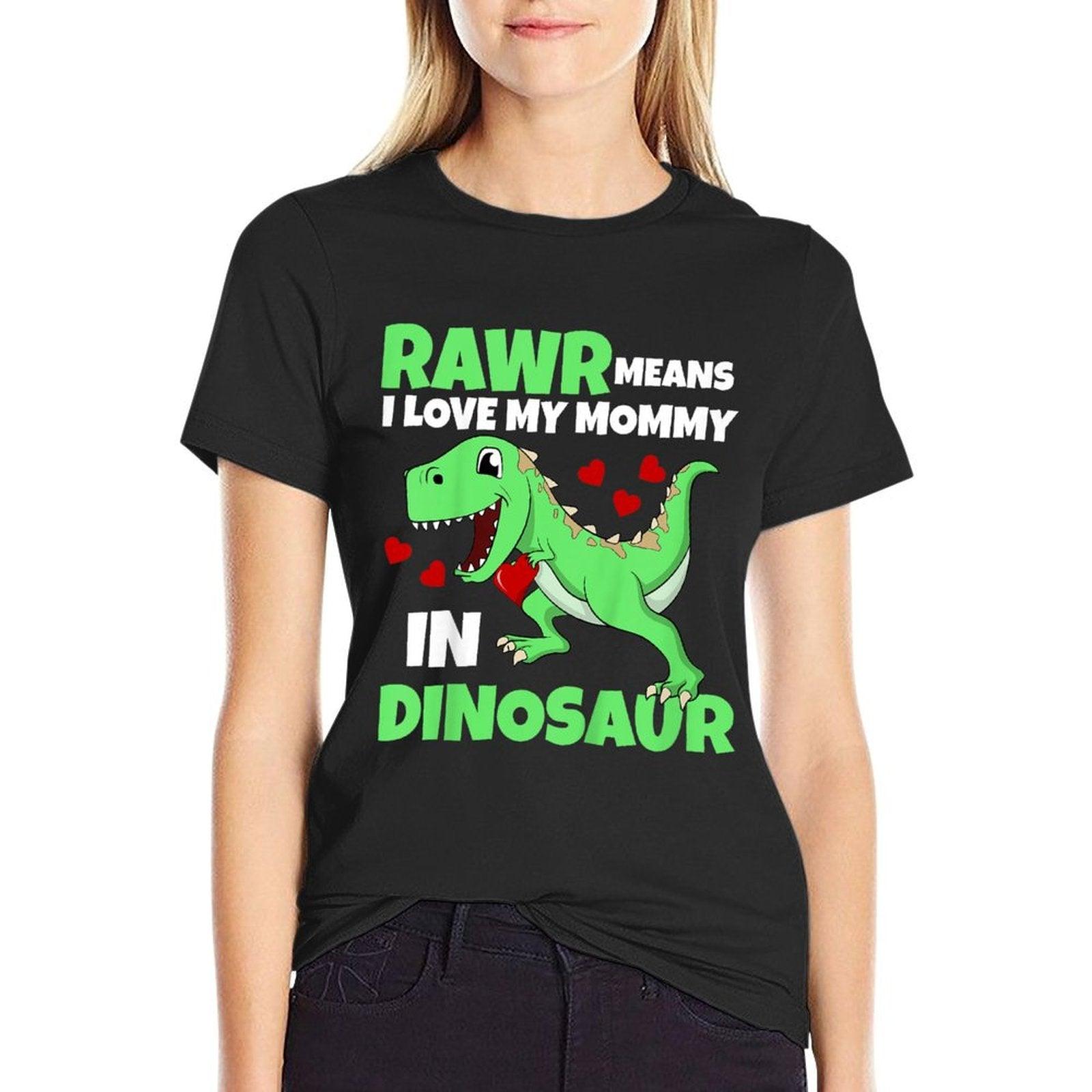 Kids I Love My Mommy Rawr Dinosaur Mom Mother's Day Toddler Boy T-Shirt