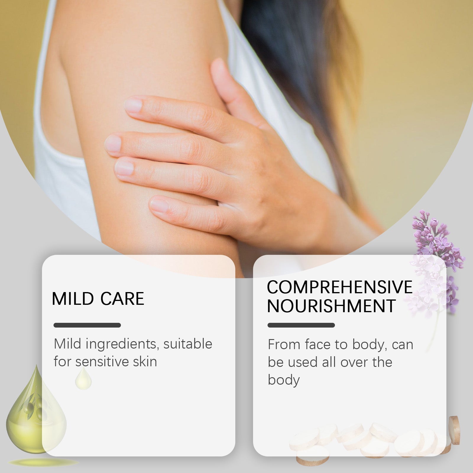 Yam Cream For Women Nourishing Cream Moisturizing Skin Hydrating Massage Balancing Body Care Cream