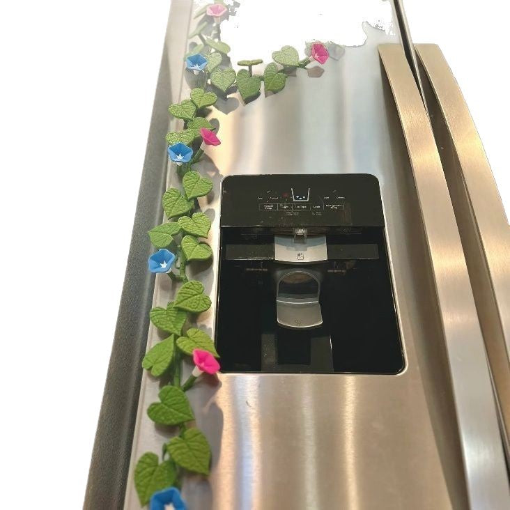 Morning Glory Magnets 3D printed artificial morning glory refrigerator sticker decoration