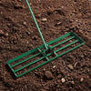 36 x 10 Inch Lawn Leveling Rake with Ergonomic Handle-Green