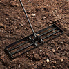 36 x 10 Inch Lawn Leveling Rake with Ergonomic Handle-Black