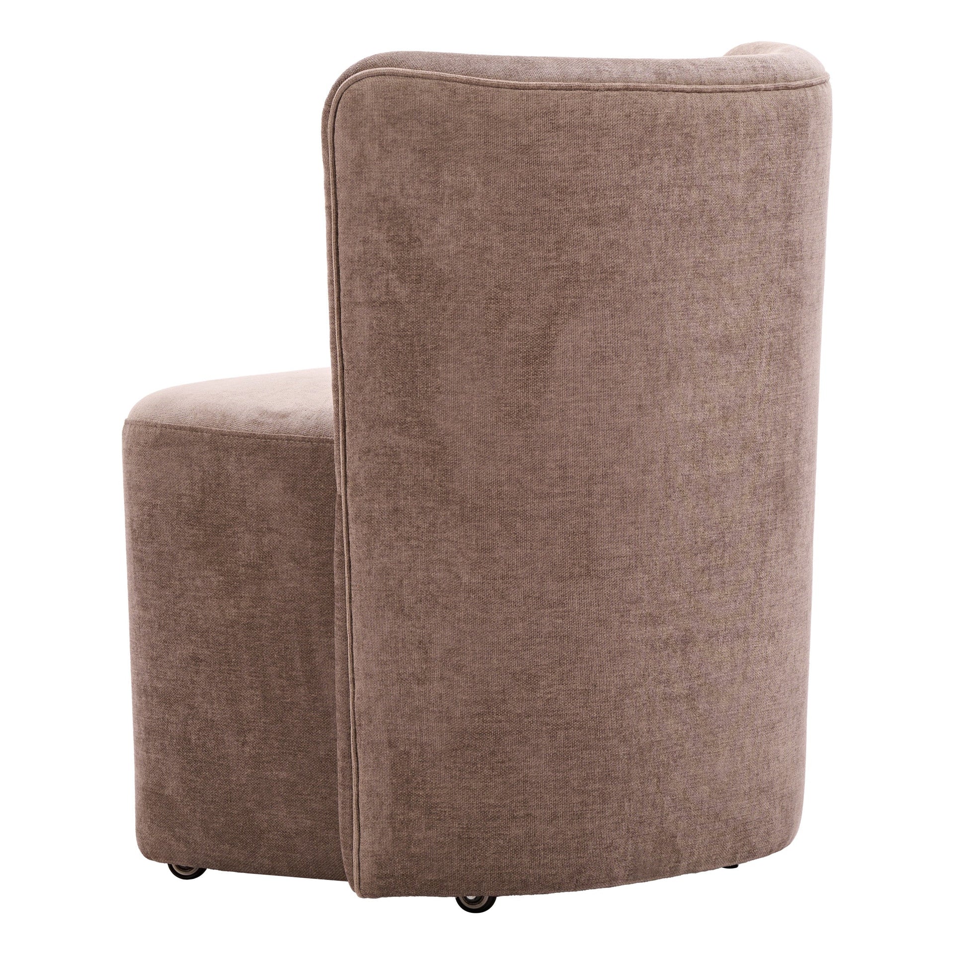 Bambun Dining Chair with Wheels Taupe