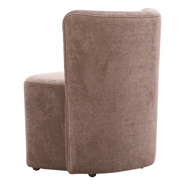Bambun Dining Chair with Wheels Taupe