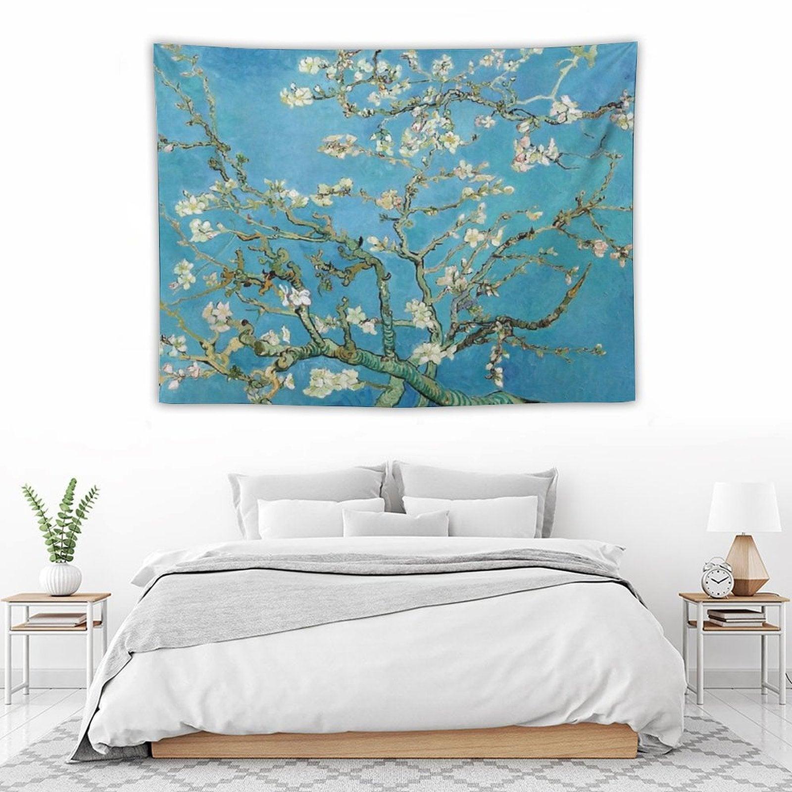 1890-Vincent Van Gogh-Almond Blossom-73.5x92 Tapestry