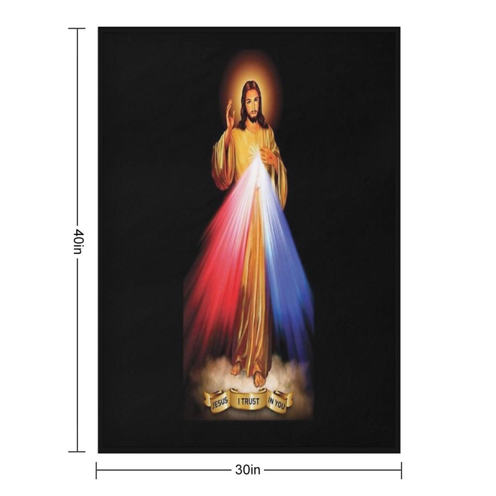 Jesus I Trust in You, Saint Faustina, Divine Mercy Throw Blanket
