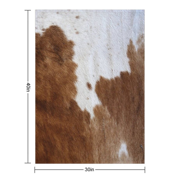 Cow Hide Brown & White All-season Throw Blanket