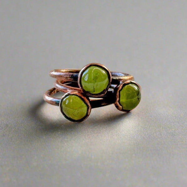 Copper Peridot Ring - A Symbol of Renewal & Joy | By Blackbird & Sage
