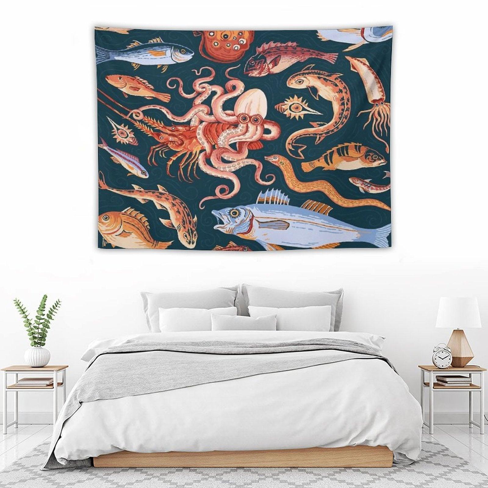 Pompeii Marine Mosaic Tapestry