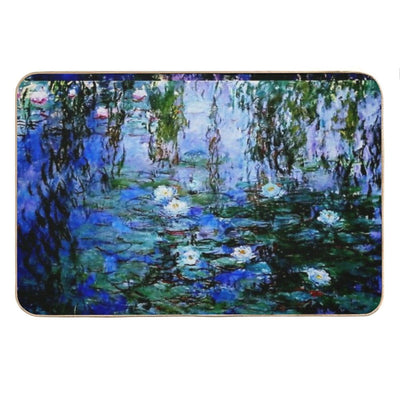Claude Monet's Blue And White Water Lilies - Les Nymphéas Bleus Et Blancs Bath Mat