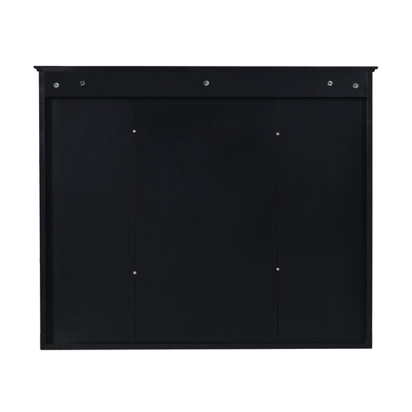 Wall Mounted Bathroom Medicine Cabinet with Mirror and Open Shelves, Modern