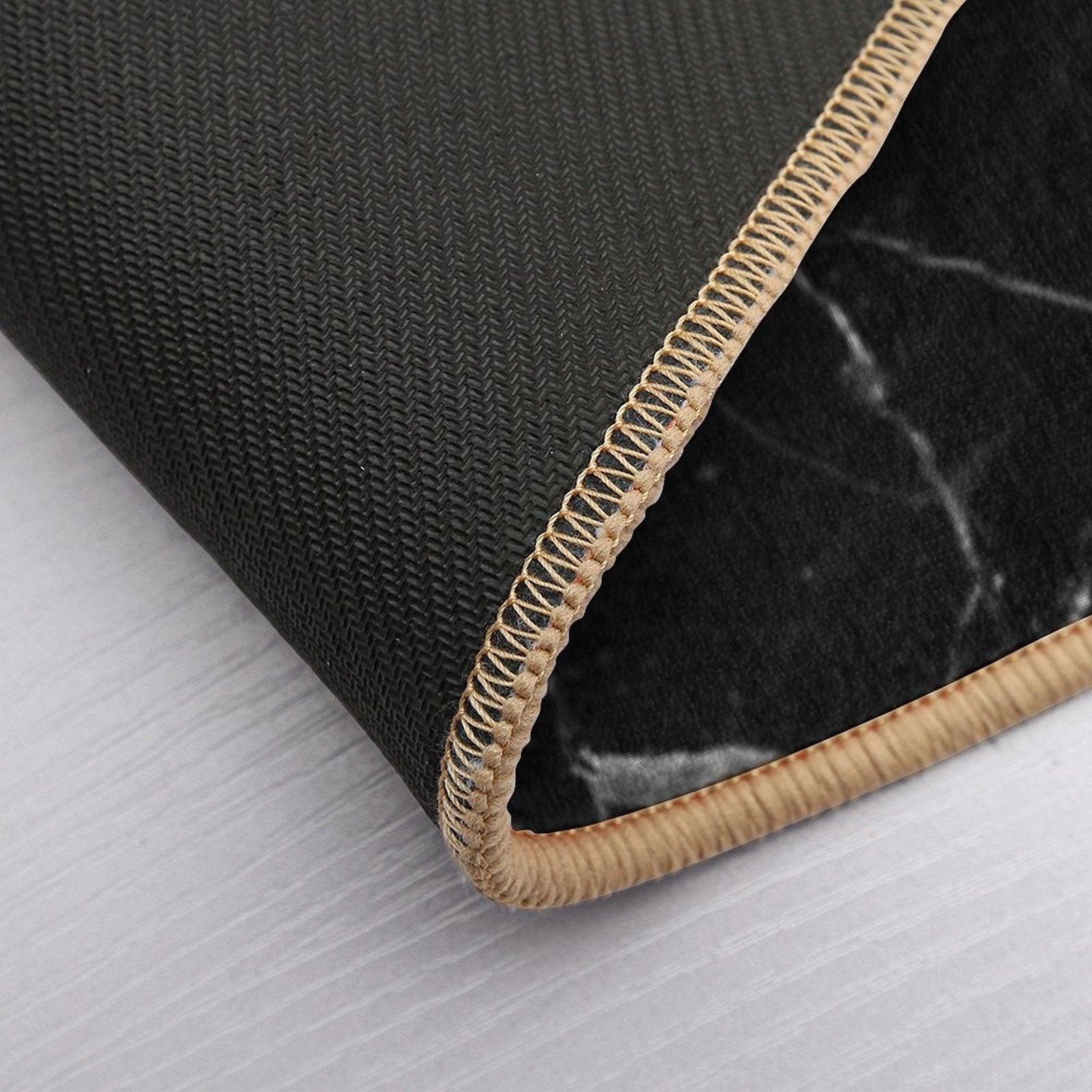 Black And White Marble Bath Mat