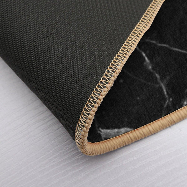 Black And White Marble Bath Mat