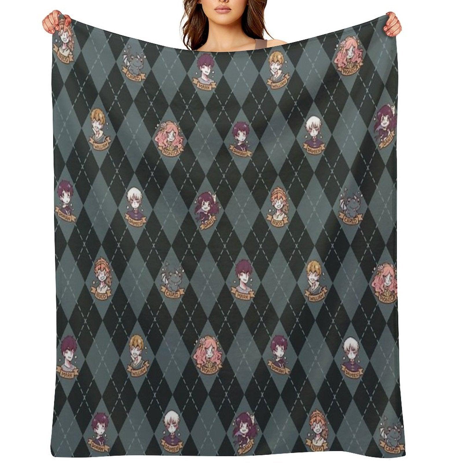 British Hooky (Blue) Throw Blanket