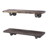 RESTORE Boulder Black 24 in. Shelves with L-Shaped Brackets