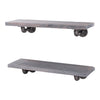 RESTORE Riverstone Grey 24 in. Shelves with L-Shaped Brackets