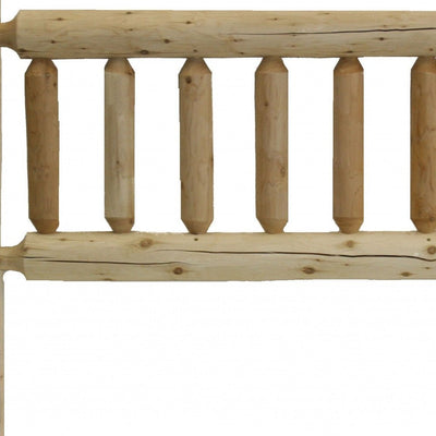 Natural Cedar Log Queen Headboard
