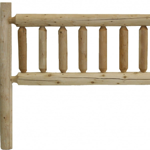 Natural Cedar Log King Headboard