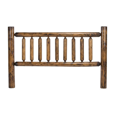Natural Vintage Brown Finish Cedar Log King Headboard