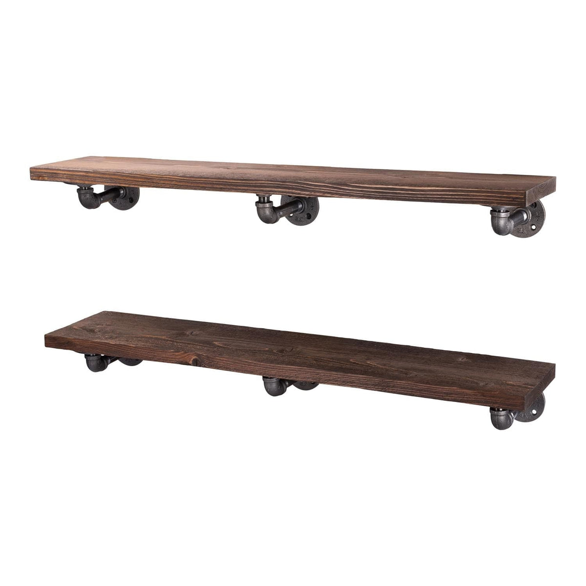 RESTORE Trail Brown 36 in. Shelves with L-Shaped Brackets