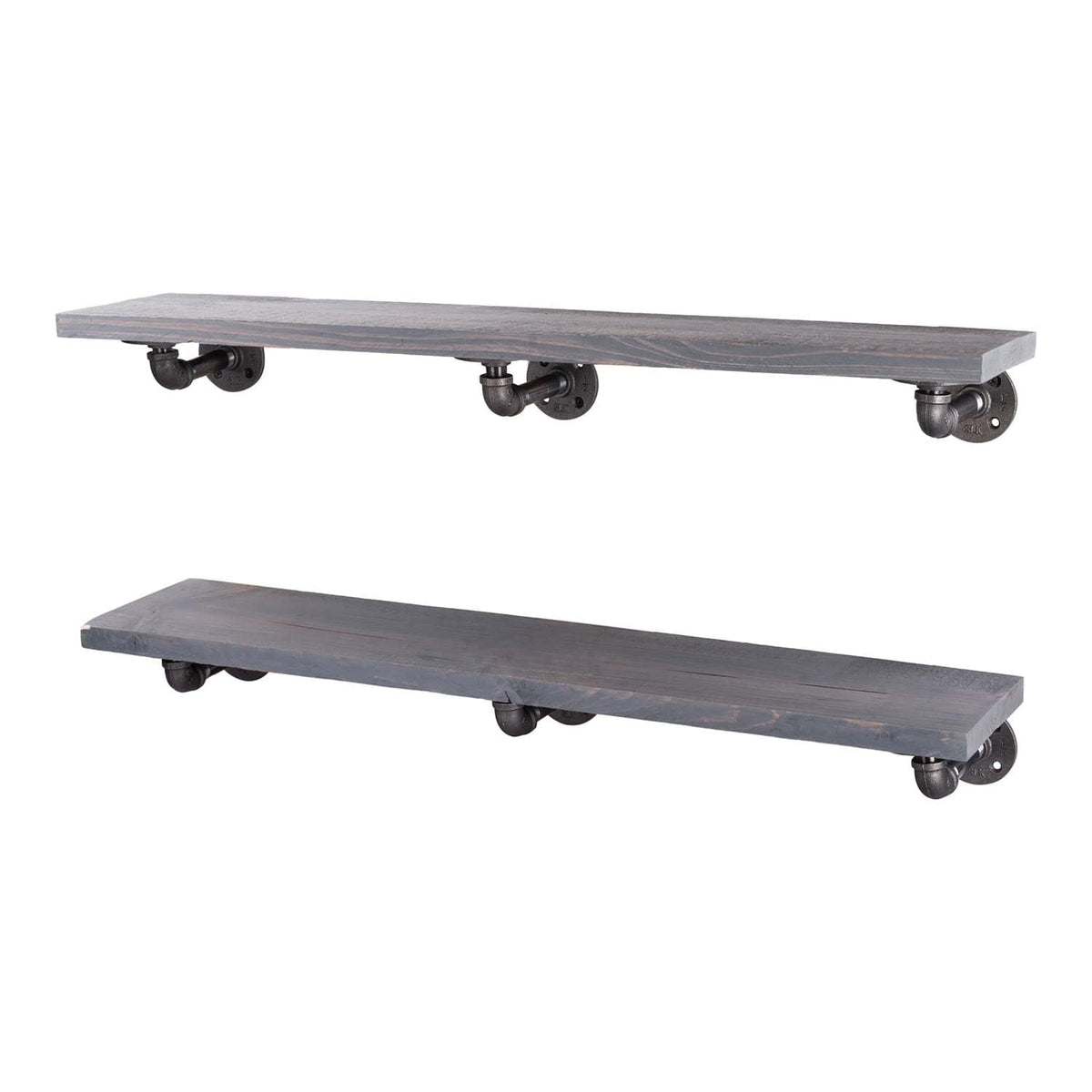 RESTORE Riverstone Grey 36 in. Shelves with L-Shaped Brackets