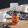 Halloween Jack-O-Lantern Metal Place Card Holder