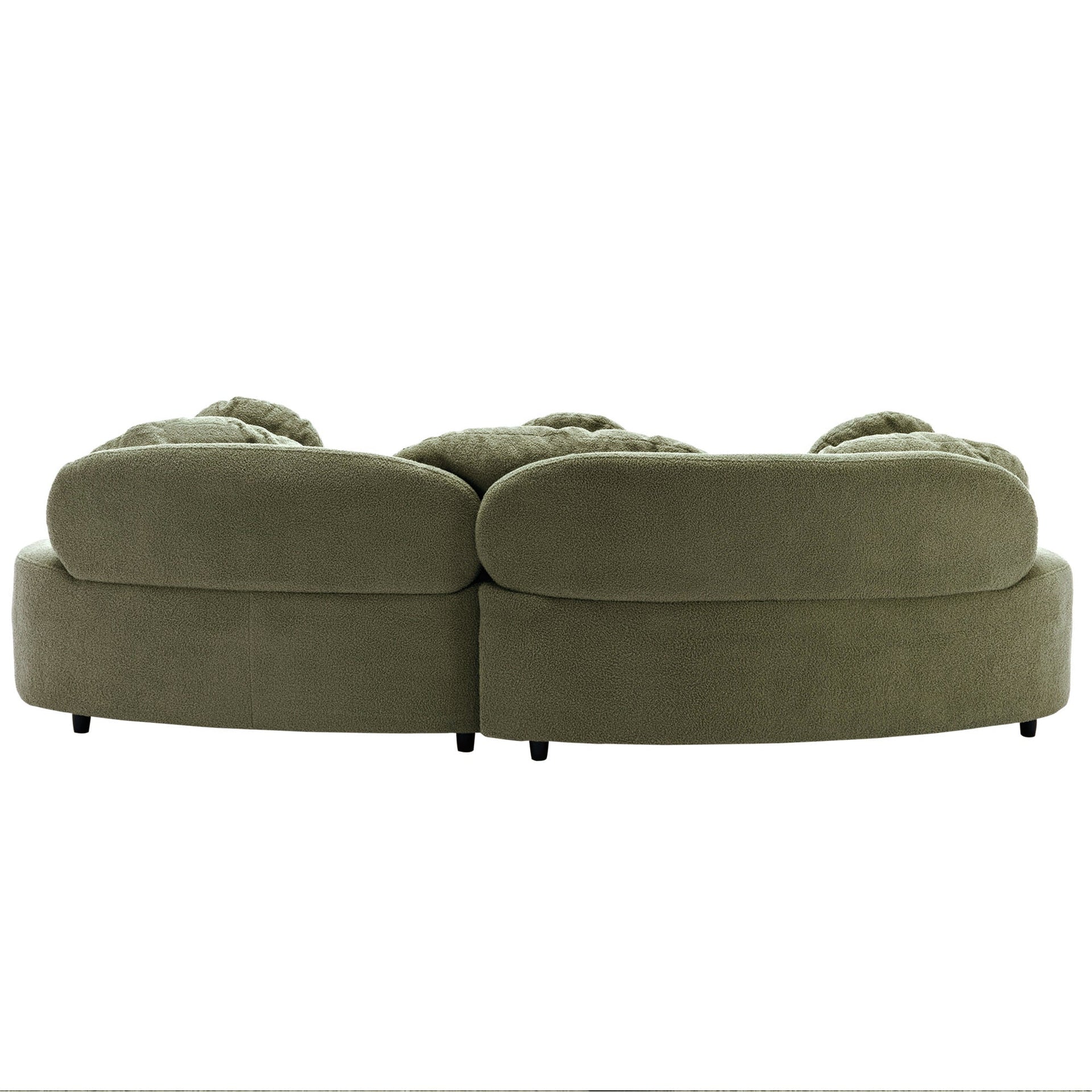 103.5'  Modern Living Room Sofa Lamb Velvet Upholstered Couch Furniture for Home or Office(Old SKU:SG000860AAF),Green