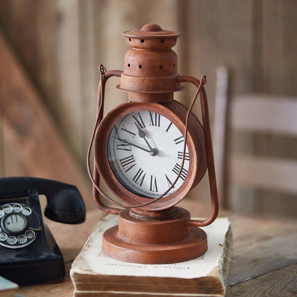 Vintage Farmhouse Lantern Clock