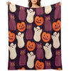 Halloween Marshmallows Dark Travel-friendly Throw Blanket