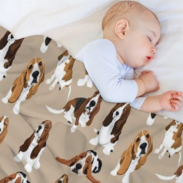 Basset Hound Throw Blanket