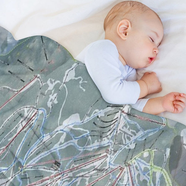 Steamboat Resort Trail Map Easy Care Throw Blanket