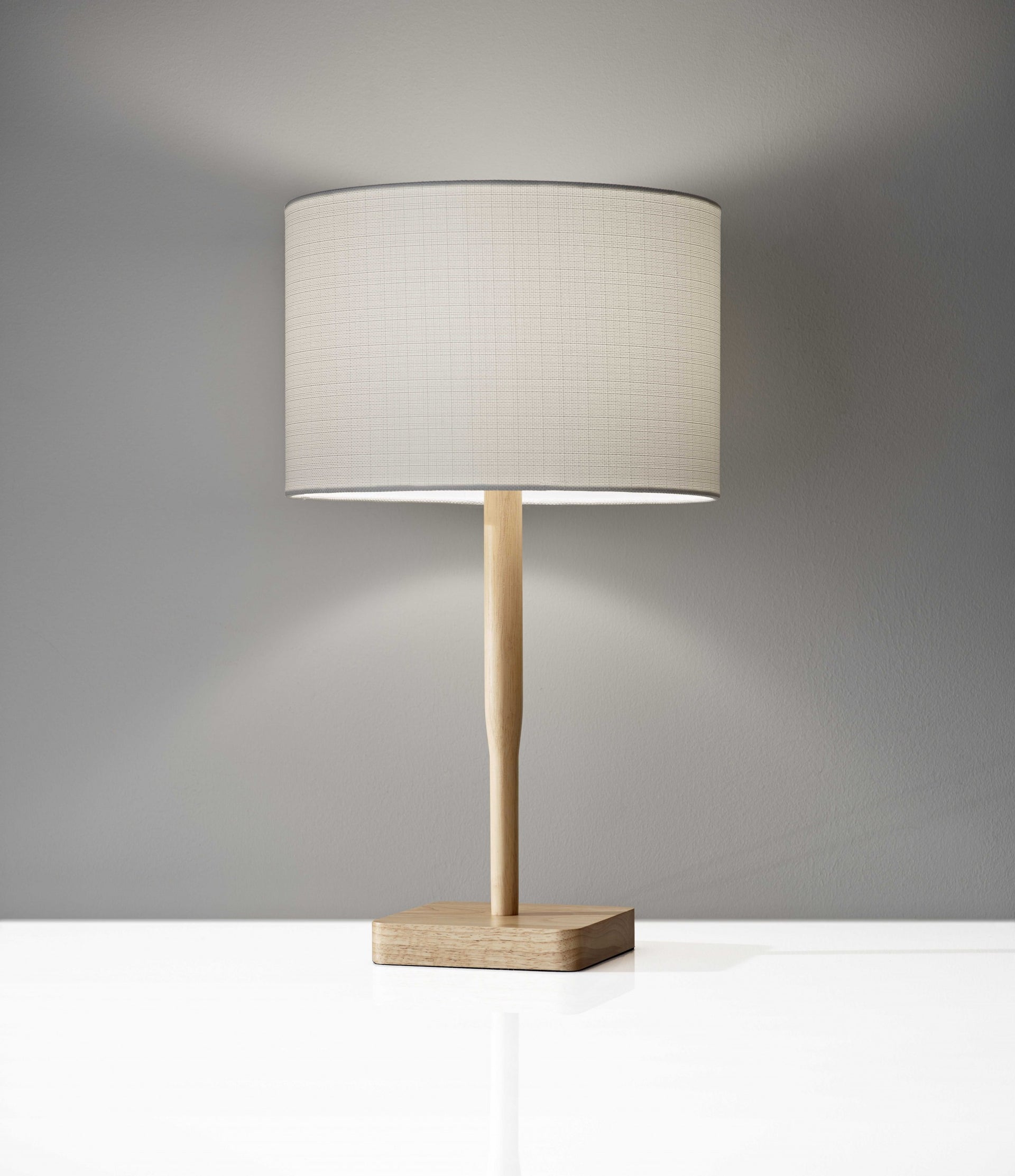 Cozy Cabin Walnut Wood Finish Table Lamp