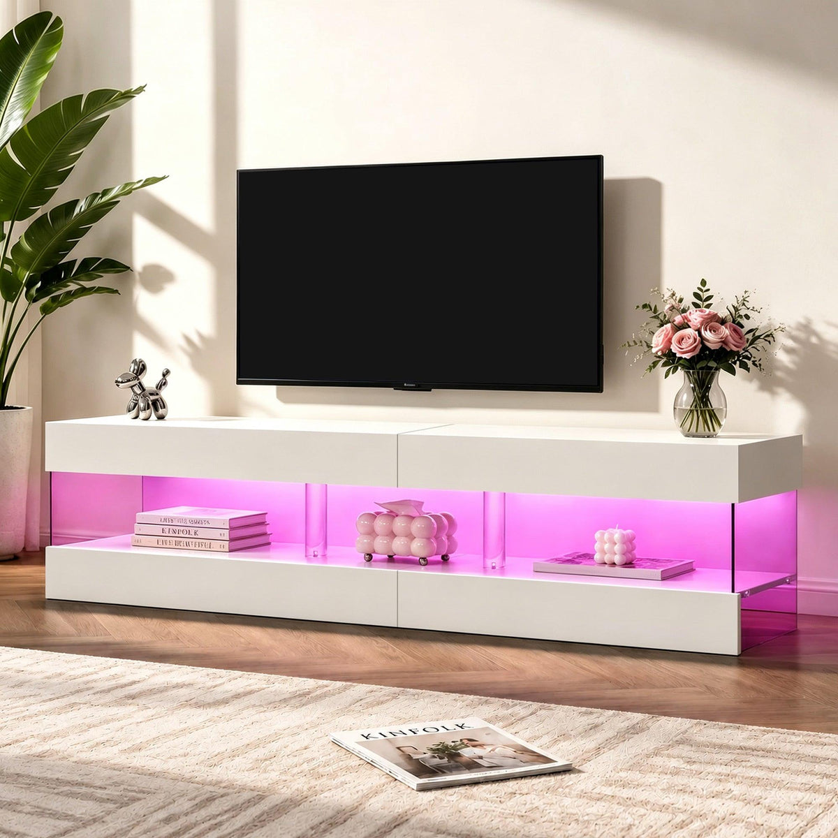 TV Stand for 70 Inch TV - Entertainment Center