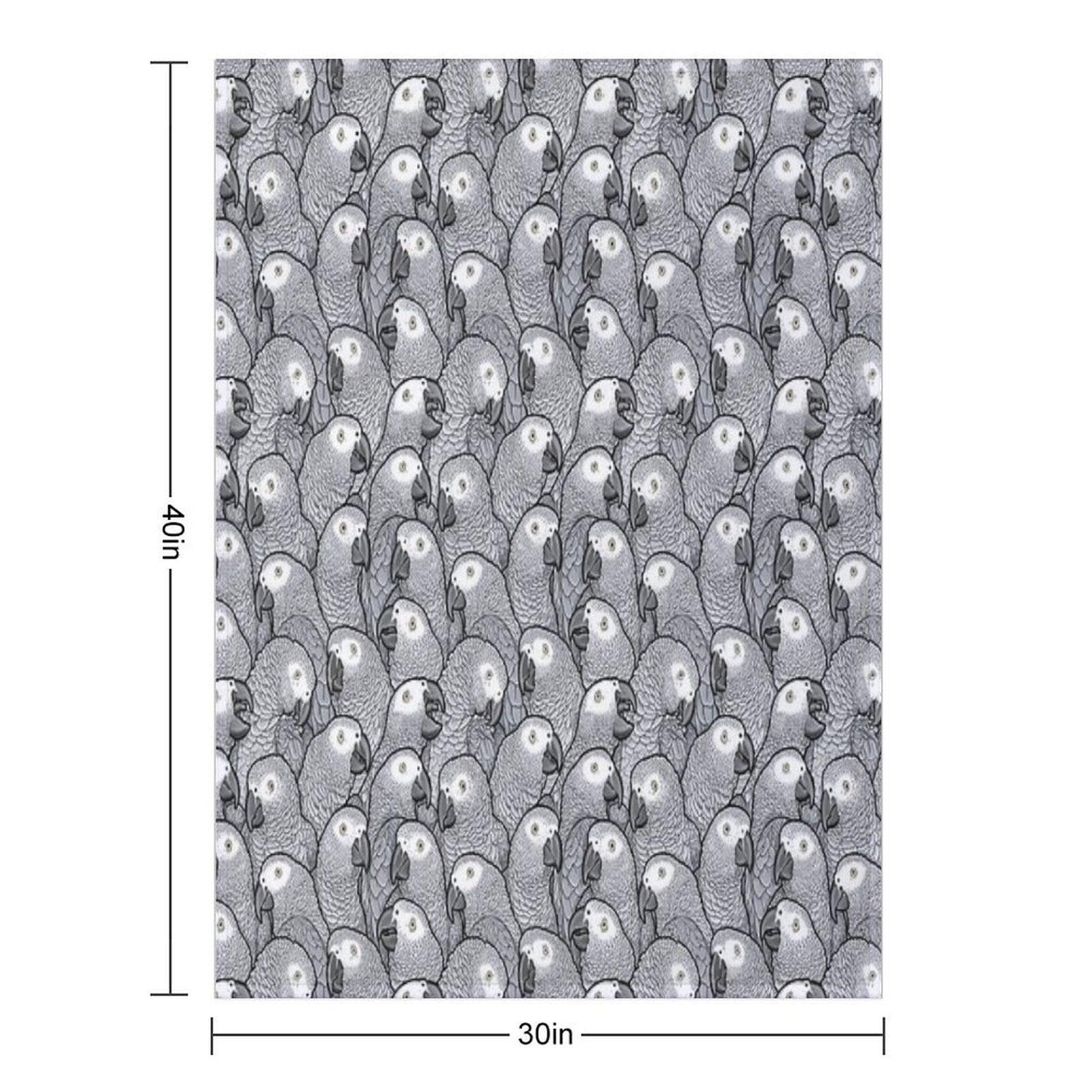 African Grey Parrots Throw Blanket