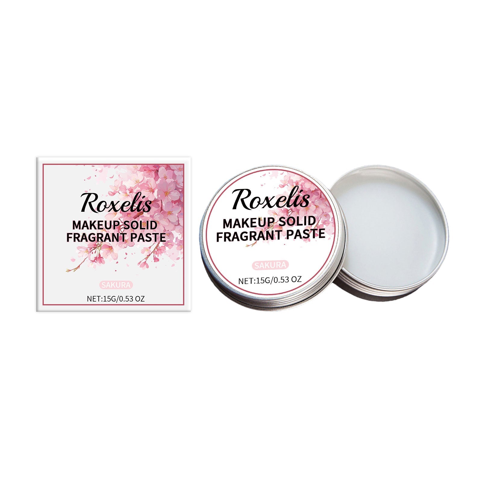 Solid Cherry Blossom Balm Mild Elegant Lasting Light Fragrance Exudes Charm Refreshing Non-Sticky Date Pocket Balm