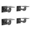 1/2 in. x 4 in. Square Double Flange Shelf Bracket Kit, 4 Pack