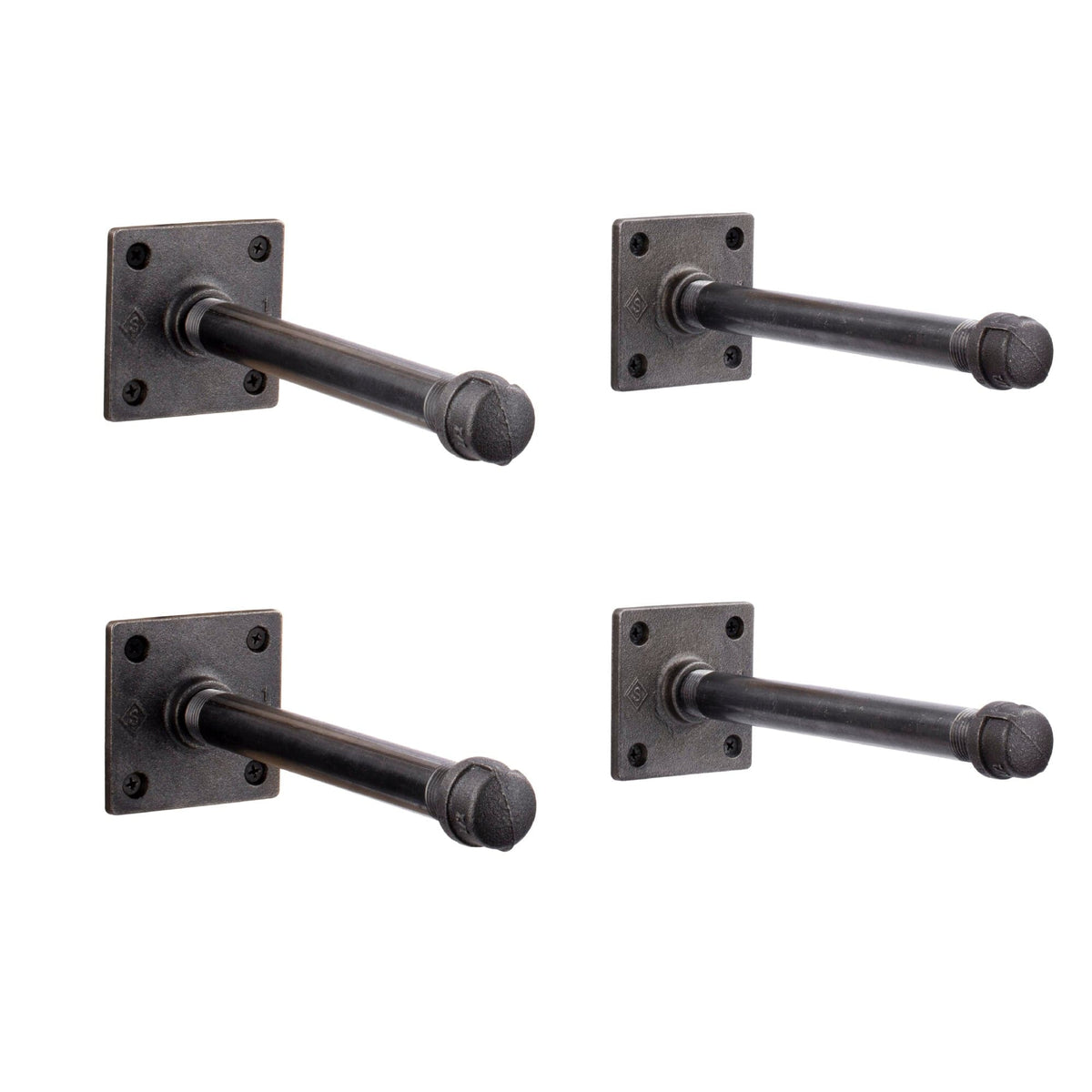 1/2 in. x 8 in. Square Flange Shelf Bracket Kit, 4 Pack