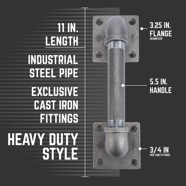 3/4 in. Square Barn Door Handle - 11 in. L