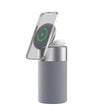 Magnetic wireless charging with Bluetooth speaker, adjustable night light, rechargeable headphones - Grey