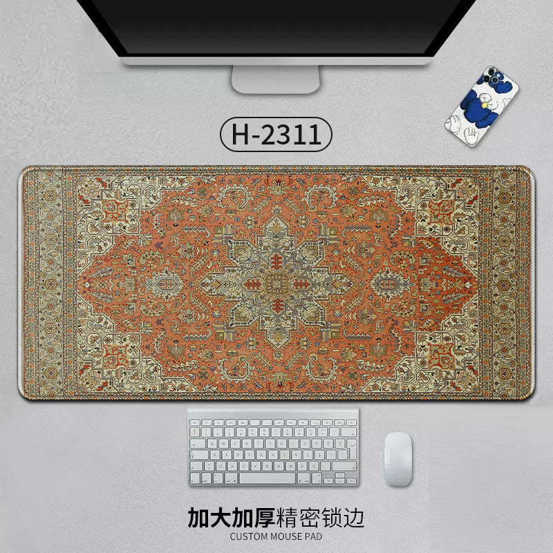 Large Persian Mouse Pad Office Carpet MousePad Natural Rubber Lockedge Anti Slip Desk Mat Laptop Office Game Accessories Pad