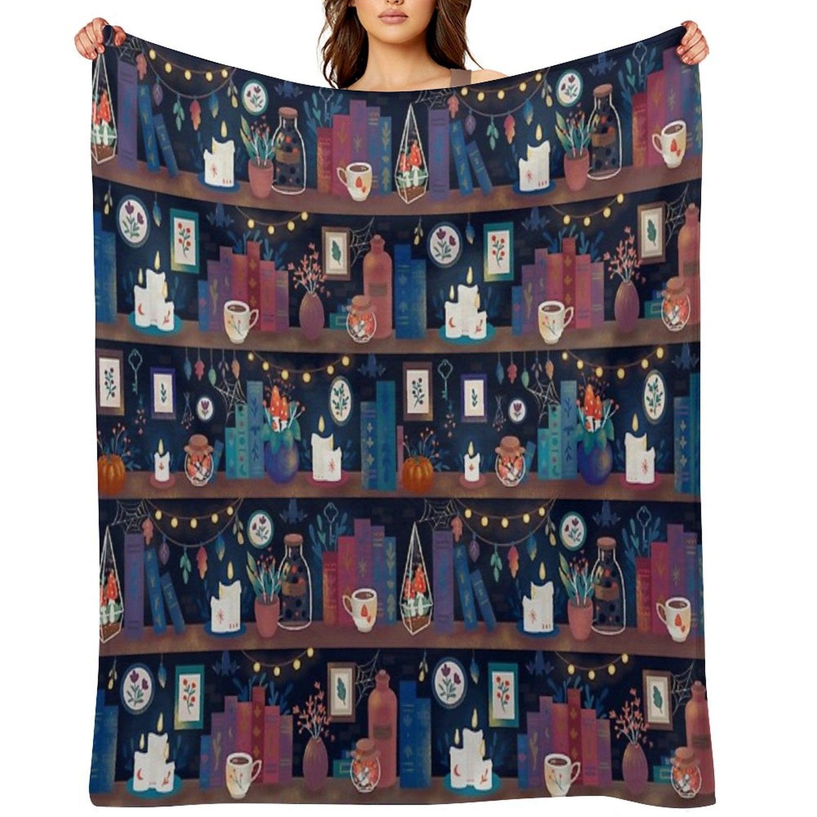 Whimsigothic Library Throw Blanket