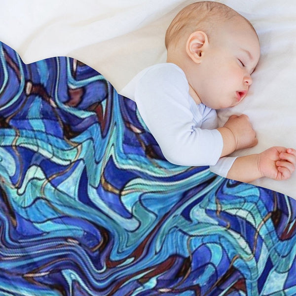 ABSTRACT-81 Lightweight Throw Blanket