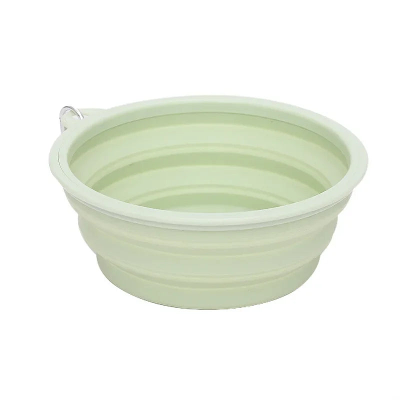 Dog Feeders Folding Silicone Bowl Outdoor Travel Foldable Portable Cat Dog Food Water Container Feeding Tray Bowl Pet Supplies