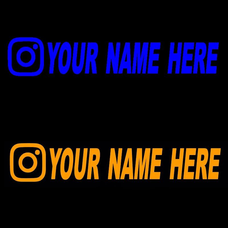 Custom username car stickers personalized Instagram motorcycle vinyl stickers