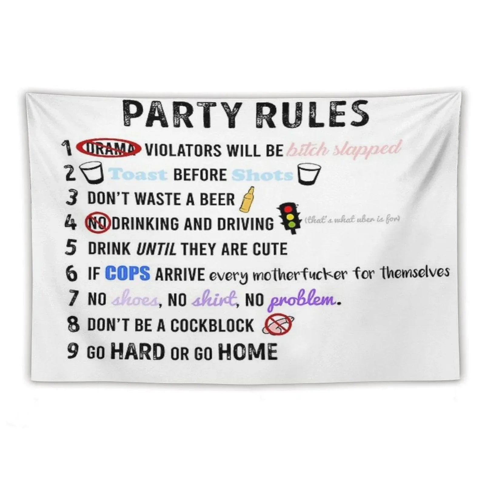 Party Rules Tapestry