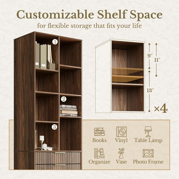 Electric Height Adjustable Desk 48 Inches Bookcase
