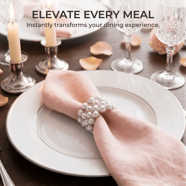 Silver Pearl Napkin Rings – Pearl Majesty